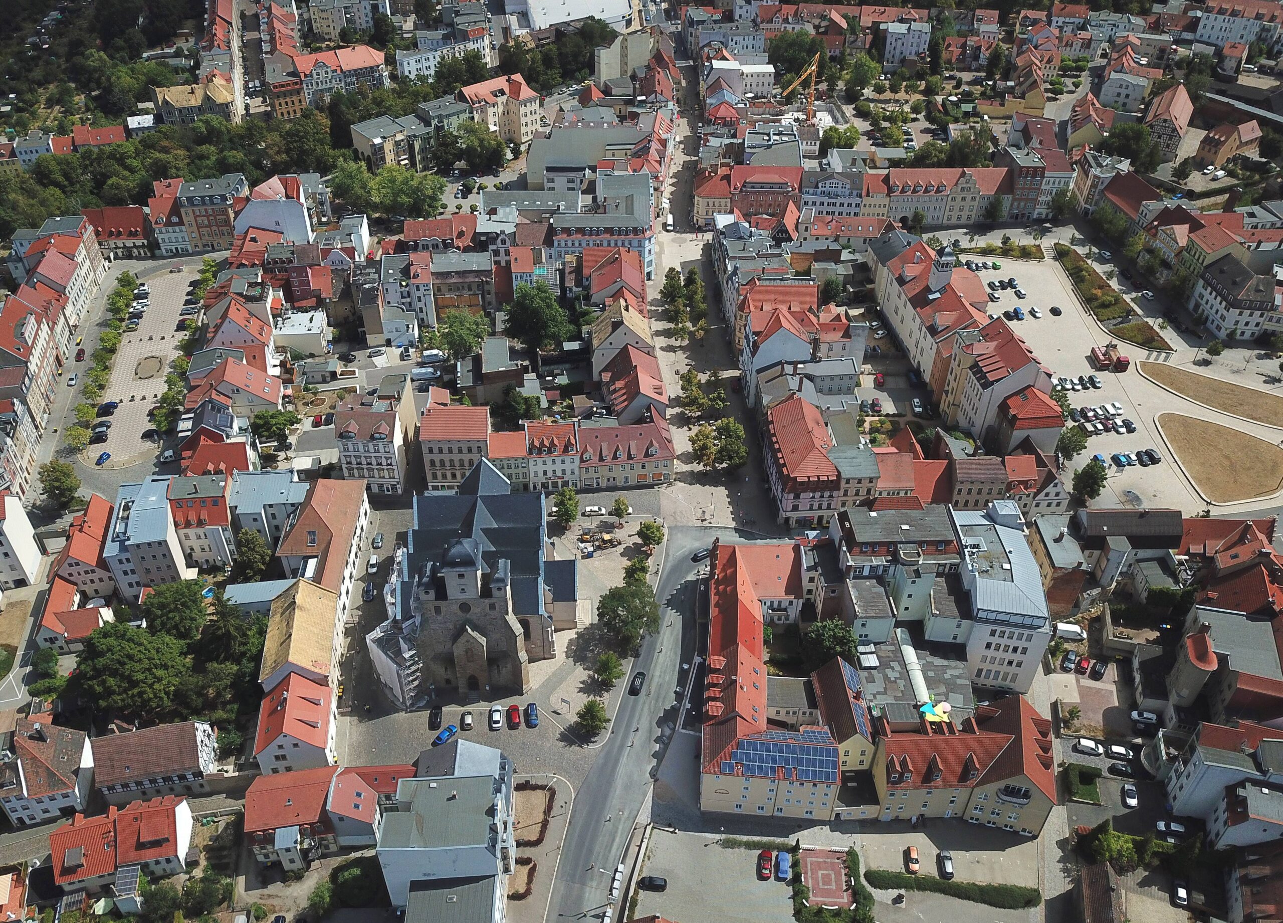 Die Zeitzer Innenstadt von oben Foto: Imago/Steffen Schellhorn